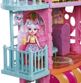Игрален комплект Градска къща и кафене Enchantimals с кукла