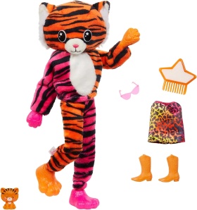 Кукла Barbie Cutie Reveal- Комплект супер изненада: Тигър, серия джунгла