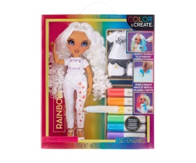 Кукла Rainbow High - Color & Create Fashion Doll, с къдрава коса