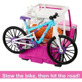 Комплект кукла Барби с планински велосипед и кола 