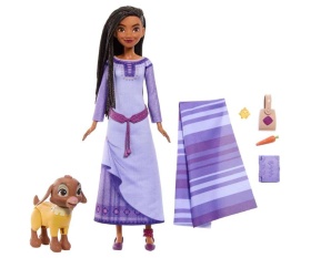 Кукла Disney Princess - Wish: Комплект за пътуване и Аша