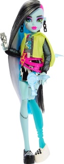 Кукла Monster High Frankie Stein с гардероб и 19 изненадващи модни аксесоара,серия неон