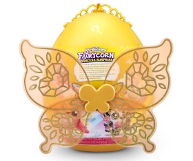Рейнбоукорнс Fairycorrn Princess: Плюшена изненада, жълта корона с розово сърце и жълти крила