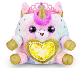 Рейнбоукорнс Fairycorrn Princess: Плюшена изненада, розова корона с лилаво сърце и розови крила със сребърен кант