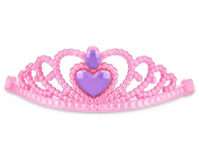 Рейнбоукорнс Fairycorrn Princess: Плюшена изненада, розова корона с лилаво сърце и розови крила с диаманти и златен кант
