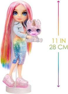 Блестяща кукла Rainbow High Amaya в комплект със слайм и домашен любимец