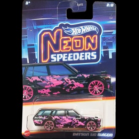 Метална количка Hot Wheels Neon Speeders, Datsun S10 Wagon