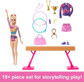 Комплект за игра Barbie - гимнастичка с греда и аксесоари