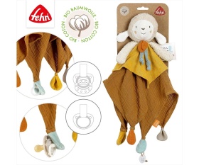 babyFEHN - Мека кърпа за гушкане Овца FehnNATUR, 35 см