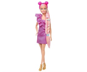 Кукла Barbie - Комплект с много дълга цветна коса за прически