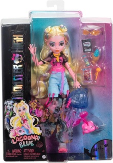 Модна кукла Monster High, Lagoona с аксесоари и домашен любимец рибка Нептуна