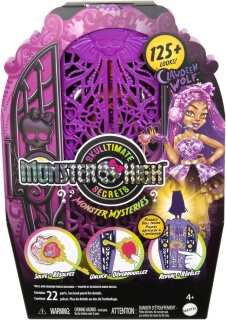 Кукла Monster High Clawdeen Wolf с гардероб и 19 изненадващи модни аксесоара,Monster Mysteries