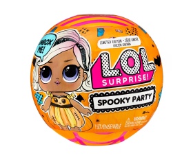 Кукла в сфера L.O.L. Surprise - Spooky Party, оранжева топка