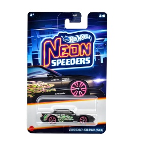 Метална количка Hot Wheels Neon Speeders, Nissan Silvia (S13)
