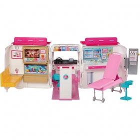 Barbie Мобилна клиника - игрален комплект с линейка