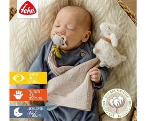 babyFEHN - Кърпа за гушкане Овца Bio FehnNATUR, 38см
