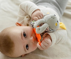babyFEHN - Кърпа за гушкане зайче DoBabyDoo, 40 см