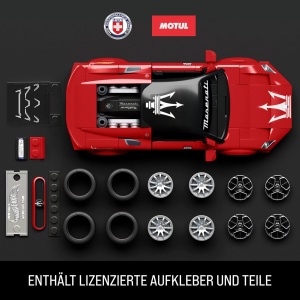 Mattel Brick Shop Комплект за сглобяване на Hot Wheels Maserati MC20 с 250 части