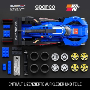 Mattel Brick Shop Комплект за сглобяване на Hot Wheels Cadillac Project GTP Hypercar с 236 части