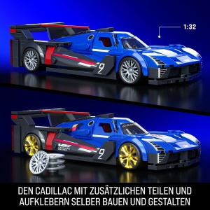 Mattel Brick Shop Комплект за сглобяване на Hot Wheels Cadillac Project GTP Hypercar с 236 части