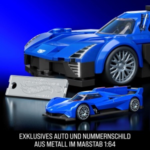 Mattel Brick Shop Комплект за сглобяване на Hot Wheels Cadillac Project GTP Hypercar с 236 части