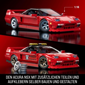 Mattel Brick Shop Комплект за сглобяване Hot Wheels Elite Series '90 Acura NSX с 876 части
