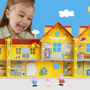 Игрален комплект Peppa Pig с голяма къща Peppa, 80 см