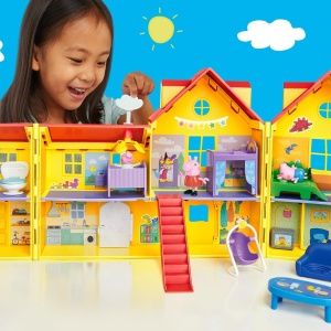 Игрален комплект Peppa Pig с голяма къща Peppa, 80 см