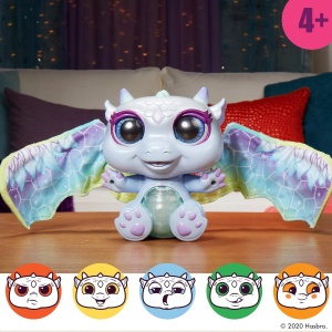 Интерактивна играчка FurReal Moodwings Снежен дракон, над 50 звука и реакции