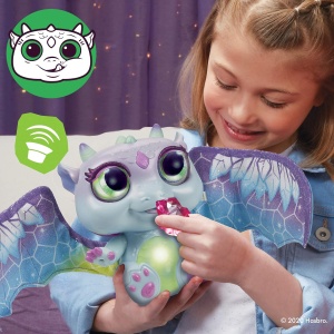 Интерактивна играчка FurReal Moodwings Снежен дракон, над 50 звука и реакции