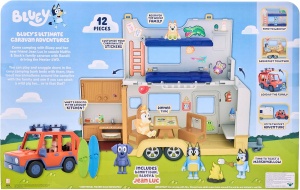 Блуи - Комплект семейната кола с каравана и три фигурки