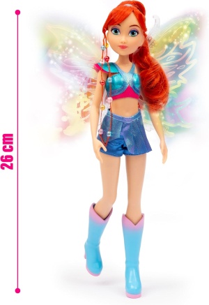 Кукла Winx Fairy със светещи крила - Блум с блестящ костюм 