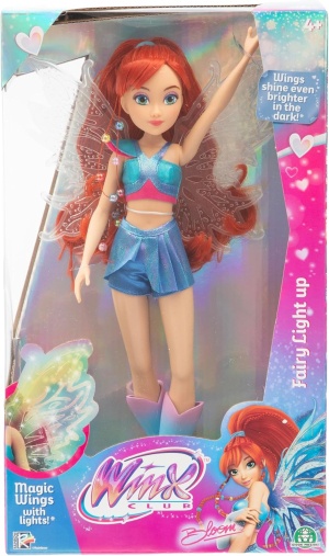 Кукла Winx Fairy със светещи крила - Блум с блестящ костюм 