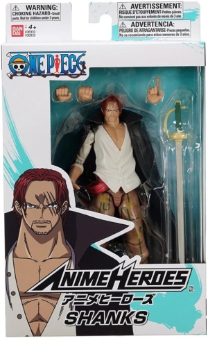 BANDAI - Аниме герой - One Piece - фигурка Шанкс 17 см 