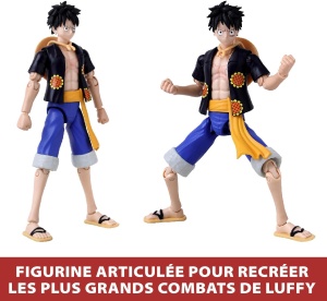 BANDAI - Аниме герой - One Piece - фигурка Монки Д. Луфи 17 см (версия на Дрес Роза)