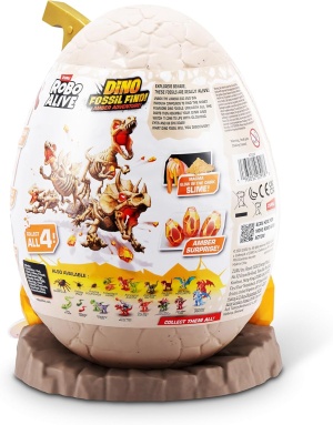 Zuru ROBO ALIVE - Dino Fossil Find Amber Adventure, трицератопс