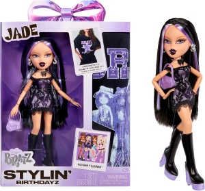 Модна кукла Bratz Stylin' Birthdayz - Jade с унисекс с тениска за моделиране