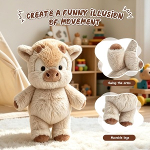  Encuryna - Бягаща плюшена играчка крава 45 см