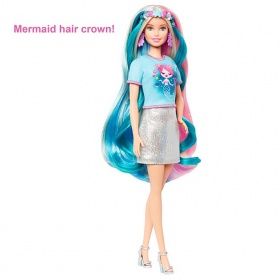 Кукла Барби- Игрален комплект блестяща коса