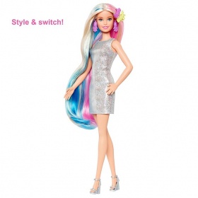 Кукла Барби- Игрален комплект блестяща коса