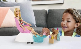 Кукла Барби - игрален комплект спа и маникюр