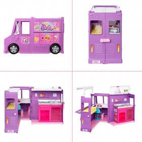 Комплект за игра на Barbie - Камион за приготвяне на храна